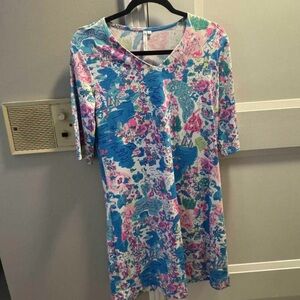 Lulu-B Pastel Abstract Print Dress